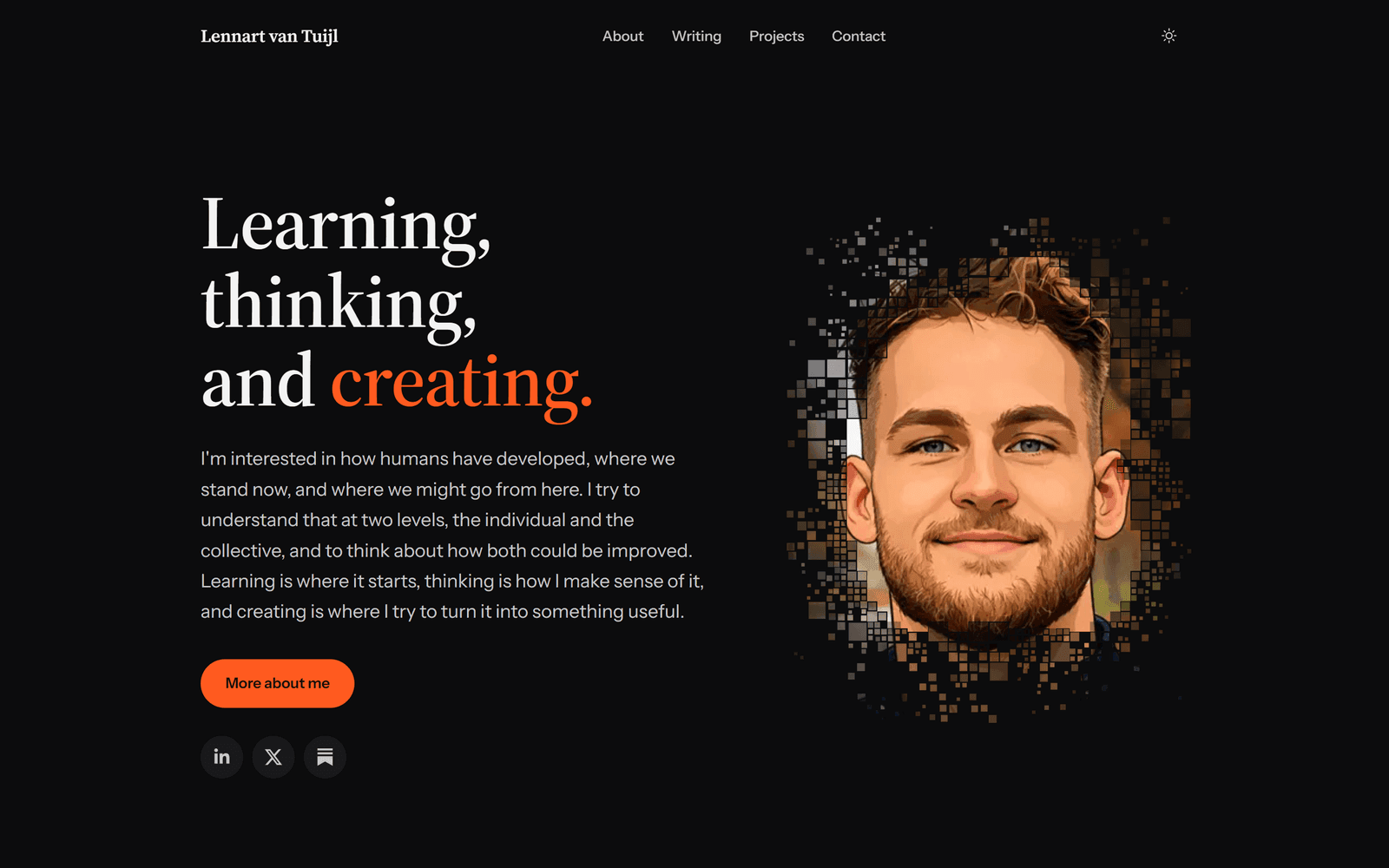 The first screen of lennartvantuijl.com